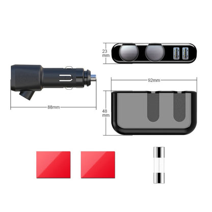 Chargeur allume-cigare de voiture SHUNWEI 12/24V USB convertisseur de prise, Style : 2 trous 2 USB Tension