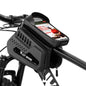 WEST BIKING Bicycle TPU Hard Shell Front Beam Bilateral Mobile Phone Bag(Black)