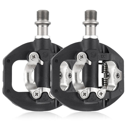 WEST BIKING Mountain Bike Aluminum Alloy Bearing Single-sided Self-locking Pedal(Black)