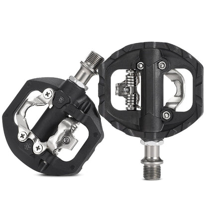 WEST BIKING Mountain Bike Aluminum Alloy Bearing Single-sided Self-locking Pedal(Black)
