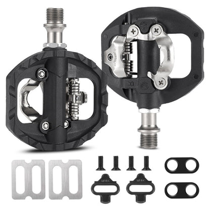 WEST BIKING Mountain Bike Aluminum Alloy Bearing Single-sided Self-locking Pedal(Black)