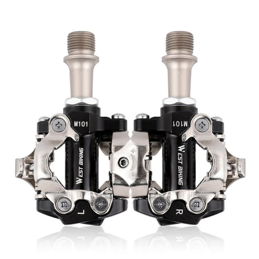 WEST BIKING Mountain Bike Self-locking Bearing Lock Pedal Riding Accessories(Black)