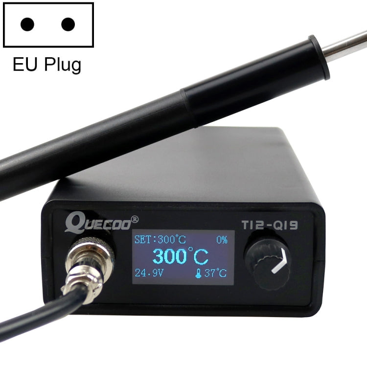 QUECOO 1.3 Inch Display Soldering Station with Handle, Set: EU Plug (Q19+P9)