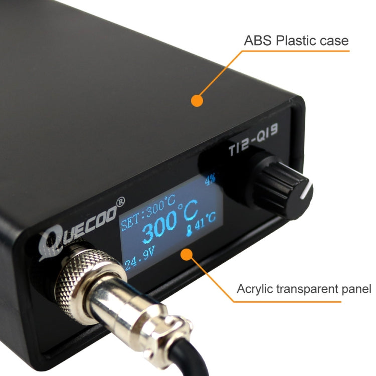 QUECOO 1.3 Inch Display Soldering Station with Handle, Set: EU Plug (Q19+M8)
