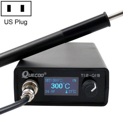 QUECOO 1.3 Inch Display Soldering Station with Handle, Set: US Plug (Q19+M8)