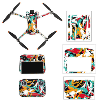 Sunnylife Drone+Remote Control Protective Sticker For DJI Mini 3 Pro RC Version(Rhythm Graffiti)