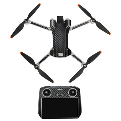 Sunnylife Drone+Remote Control Protective Sticker For DJI Mini 3 Pro RC Version(Carbon Black)