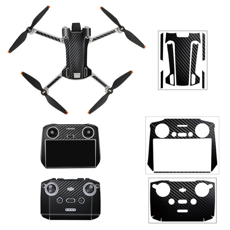 Sunnylife Drone+Remote Control Protective Sticker For DJI Mini 3 Pro RC Version(Carbon Black)