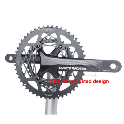 RACEWORK RKRFA Road Bike Aluminum Alloy 22-speed Crankset, Spec: 53-39T with BB