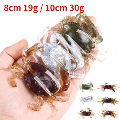 3 PCS HENGJIA SO068 Submerged Crab Hook Anti-hanging Bottom Ice Fishing Bait, Color: 8cm 19g 1