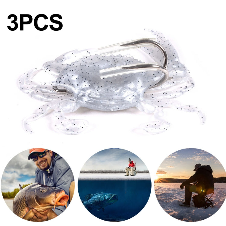 3 hameçons de crabe submergés HENGJIA SO068, appât de pêche sur glace anti-accrochage, couleur : 8 cm 19 g 2