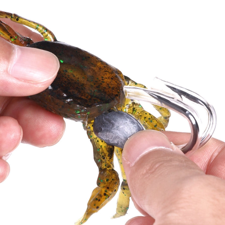 3 PCS HENGJIA SO068 Submerged Crab Hook Anti-hanging Bottom Ice Fishing Bait, Color: 8cm 19g 3