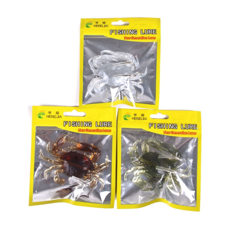 3 PCS HENGJIA SO068 Submerged Crab Hook Anti-hanging Bottom Ice Fishing Bait, Color: 10cm 30g Green