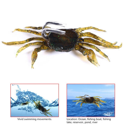 3 PCS HENGJIA SO068 Submerged Crab Hook Anti-hanging Bottom Ice Fishing Bait, Color: 10cm 30g Green
