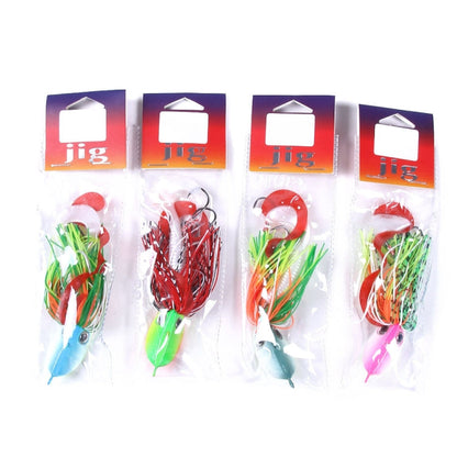 HENGJIA JIG Fish Head Beard Lead Hook, Specification: 150G(No. 2)