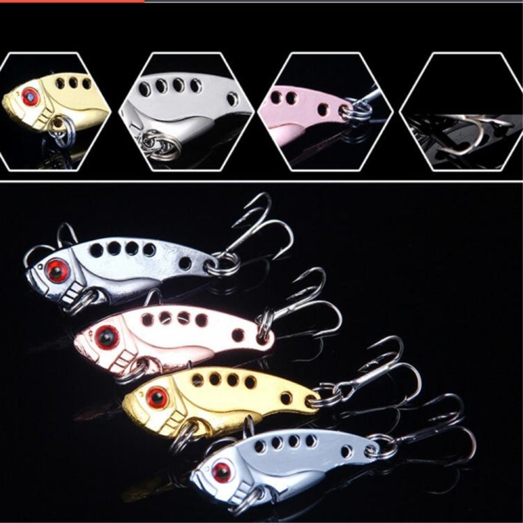 2 Sets HENGJIA VIB013 Metal VIB Fake Bait Electroplated Hard Bait, Specification: 3.5cm 3g(4 Colors)
