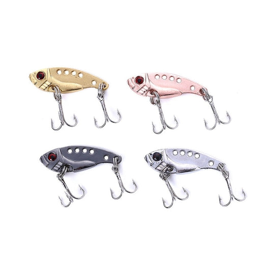 1 Set HENGJIA VIB013 Metal VIB Fake Bait Electroplated Hard Bait, Specification: 5.5cm 11g(4 Colors)