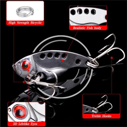 1 Set HENGJIA VIB013 Metal VIB Fake Bait Electroplated Hard Bait, Specification: 5.5cm 11g(4 Colors)