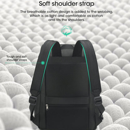 Tigernu T-B9023 Casual Business Men Backpack Simple Laptop Computer Bag(Black)