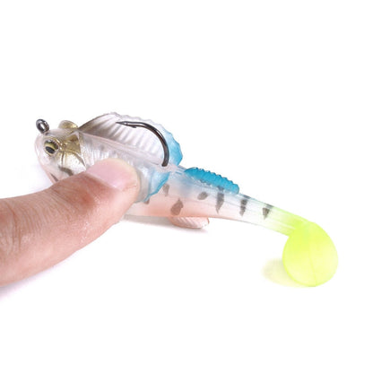 4 PCS HENGJIA SO062 Defense Bottom Tail 14g Jumping Fish Luya Soft Bait(10)
