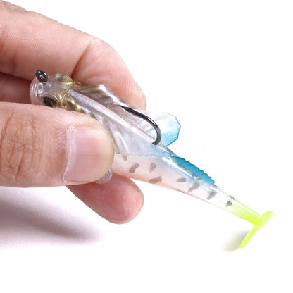 4 PCS HENGJIA SO062 Defense Bottom Tail 14g Jumping Fish Luya Soft Bait(10)