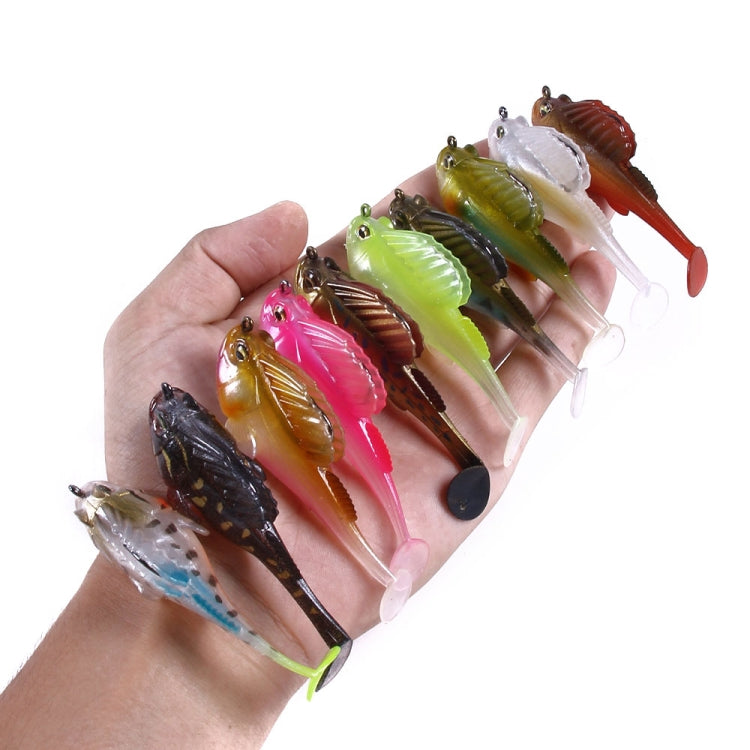 4 PCS HENGJIA SO062 Defense Bottom Tail 14g Jumping Fish Luya Soft Bait(10)
