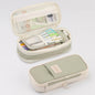 Angoo Macaron Double-layer Retractable Large-capacity Pencil Case Stationery Box(Green)