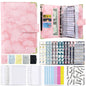 Organiseur Budget A6 en Cuir PU Effet Marbre (Rose)