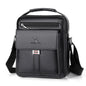 WEIXIER D244 Men Shoulder Bag Large Capacity Business Retro Messenger Bag(Black)
