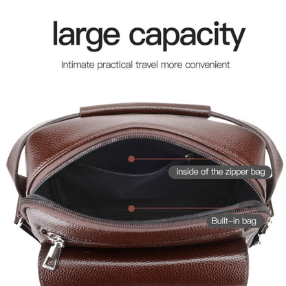 WEIXIER D244 Men Shoulder Bag Large Capacity Business Retro Messenger Bag(Brown)