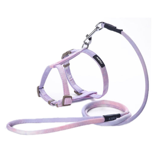 KAFULI Pet Adjustable I-Shape Harness Leash, Size: S(Gradient Purple)