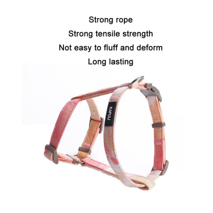KAFULI Pet Adjustable I-Shape Harness Leash, Size: M(Orange Yellow)