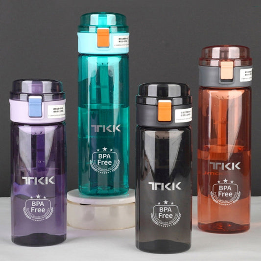 Gobelet d'eau portable en plastique grande capacité TKK TKK1001, Capacité : 400ml (Violet)