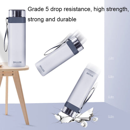 Diller D8646 Bouteille d'eau de fitness étanche de forme carrée, Capacité : 550 ml (Bleu)
