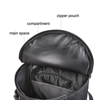 LEO 28085 Cylina Shape Fishing Gear Backpack Fishing Rod Outdoor Shoulder Bag(28085-B Black)