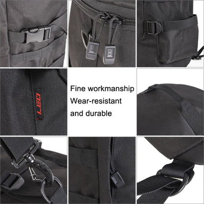 LEO 28085 Cylina Shape Fishing Gear Backpack Fishing Rod Outdoor Shoulder Bag(28085-B Black)