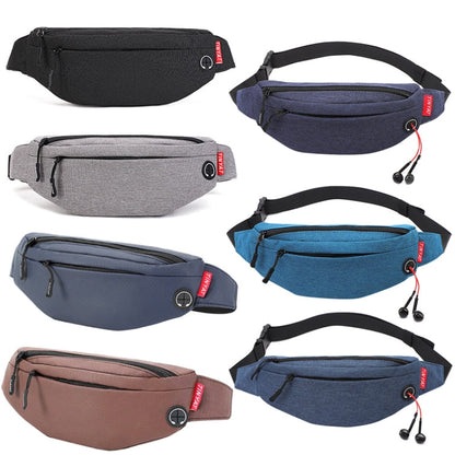 TINYAT T2003 Sacs Bananes de Sport Extérieur en Nylon Imperméable pour Téléphone Portable (Bleu Foncé)