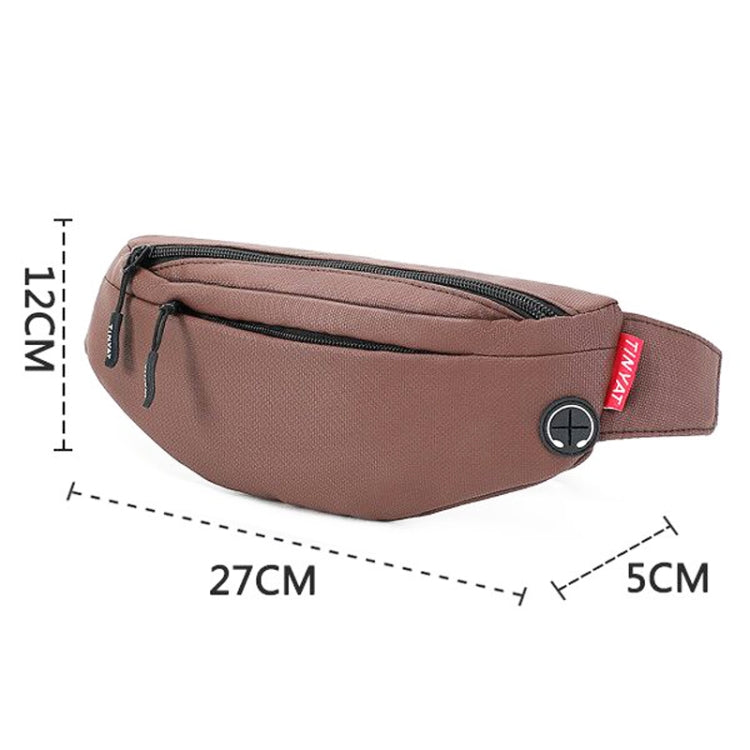 TINYAT T2003 Sacs Bananes de Sport Extérieur en Nylon Imperméable pour Téléphone Portable (Bleu Foncé)