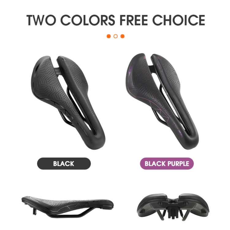 Selle de vélo confortable et respirante WEST BIKING Hollow (Noir)