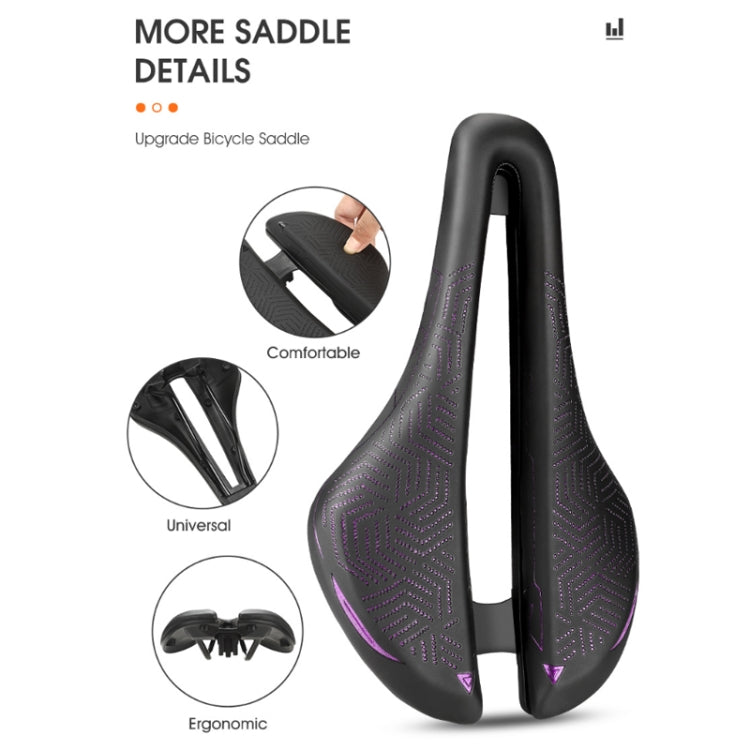 Selle de vélo confortable et respirante WEST BIKING Hollow (Noir)