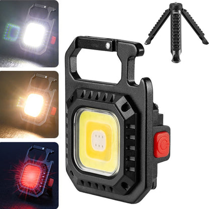 E-SMARTER W5130 Mini Lampe de poche portable à lumière forte en porte-clés, Spécification : Avec support