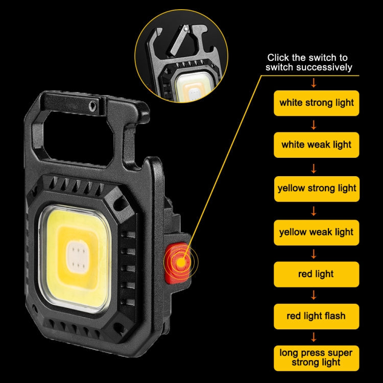 E-SMARTER W5130 Mini Lampe de poche portable à lumière forte en porte-clés, Spécification : Avec support