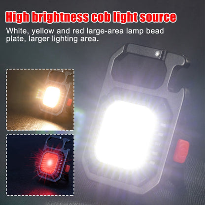 E-SMARTER W5130 Mini Lampe de poche portable à lumière forte en porte-clés, Spécification : Avec support