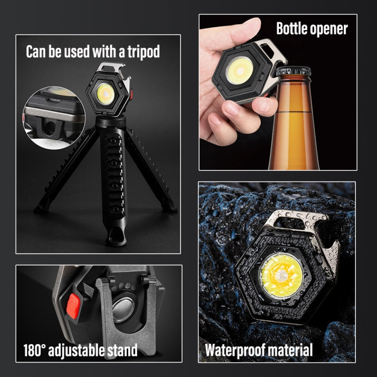 Mini lampe de poche portable E-SMARTER W5131 avec porte-clés et lumière puissante, spécification : Noir