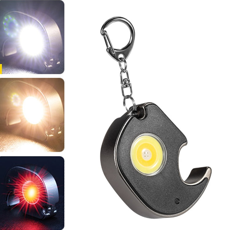 E-SMARTER W5132 Mini porte-clés lampe de poche portable à forte lumière, Spécification : Noir
