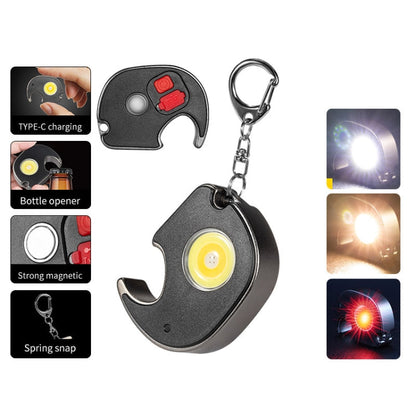 E-SMARTER W5132 Mini porte-clés lampe de poche portable à forte lumière, Spécification : Noir