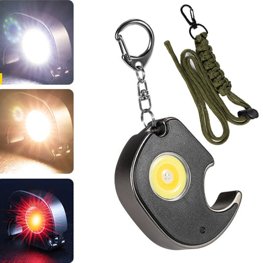 Mini lampe de poche portable E-SMARTER W5132 avec porte-clés et lumière puissante, spécification : noir + dragonne