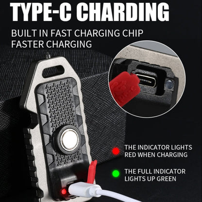 E-SMARTER W5135 Mini Keychain Strong Light Portable Flashlight(Black)