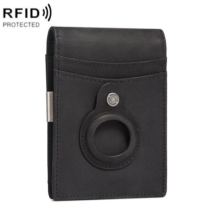 HUMERPAUL BP993 RFID Anti-Theft Brush Pocket Card Bag Suitable For AirTag 2nd Gen / AirTag 1st Gen(Black)