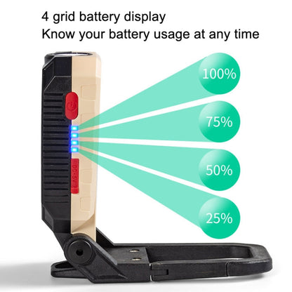 E-SMARTER COB Work Light USB Emergency Flashlight Maintenance Lamp, Style: W598A 8 Hole